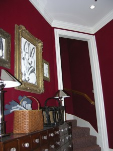 wool fabric on walls