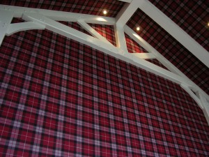 tartan wall upholstery