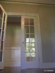 grey wool fabric walls upholstery