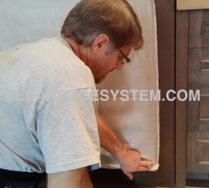 Keep fabric straight and secure third corner